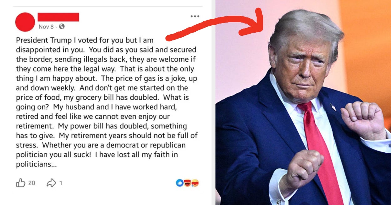 "President Trump jeg stemte på deg, men jeg er skuffet over deg": Folk slår denne MAGA-supporteren for å si at de "ikke engang kan nyte" pensjonisttilværelsen