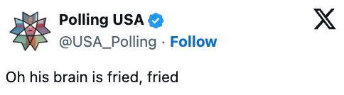 Meningsinnlegget av Polling USA lyder: 