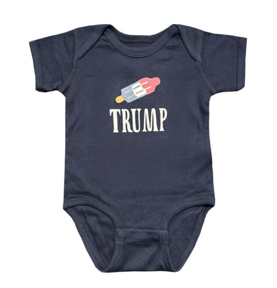 Babybody med ispinnedesign over ordet 