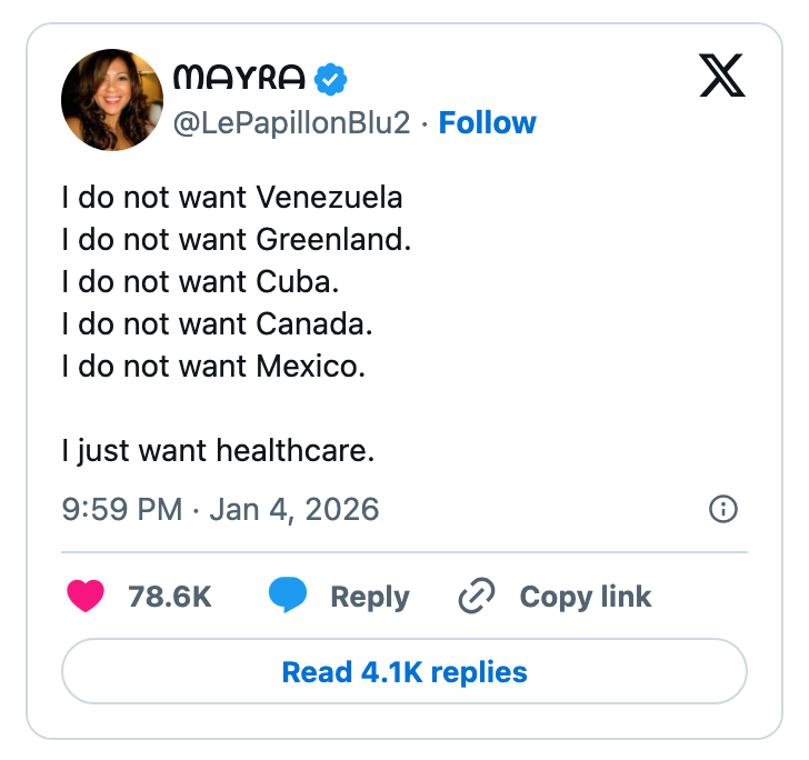 Innlegg på sosiale medier av Mayra som sier: 