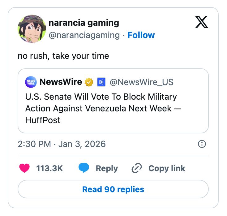 Tweet av @naranciagaming og sier 