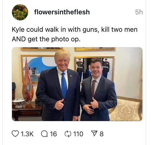 Sosiale medier-innlegg som viser to menn i dress poserer og gir tommelen opp. Bildeteksten sier: 