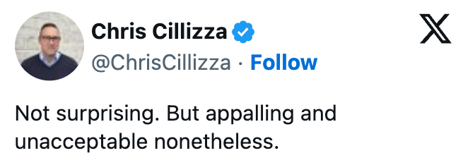 Chris Cillizza tweet: 