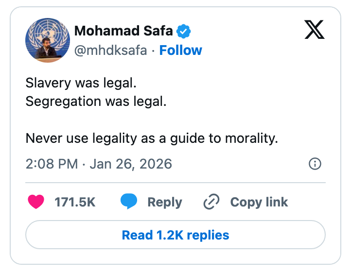 Tweet av Mohamad Safa: