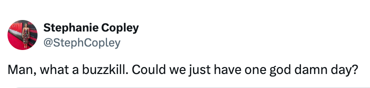 Tweet av Stephanie Copley: 