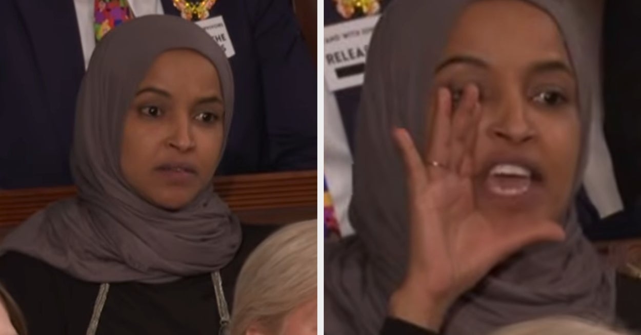 "Get Em Sis": Folk applauderer Ilhan Omar for uttalelsen på fire ord hun ropte til Trump under Unionens tilstand