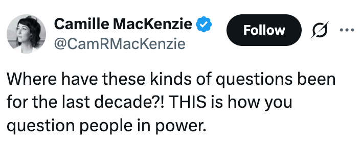 Tweet av Camille MacKenzie: 