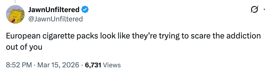 Tweet av JawnUnfiltered: 