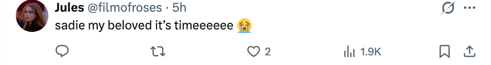 Tweet fra brukeren @filmofroses: 