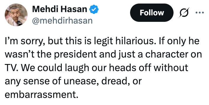 Tweet av Mehdi Hasan: 
