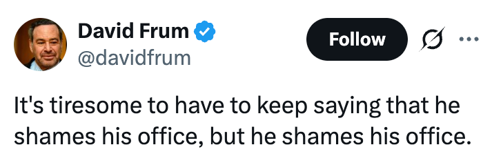 Tweet av David Frum: 
