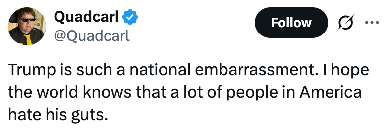 Tweet fra brukeren Quadcarl: 