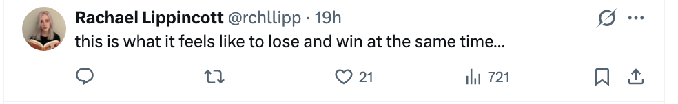 Tweet av Rachael Lippincott: 