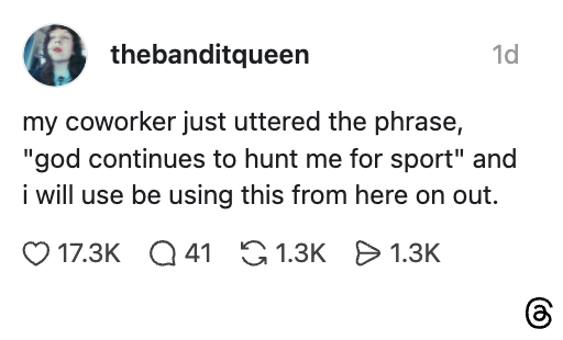 Sosiale medier-innlegg lyder, 