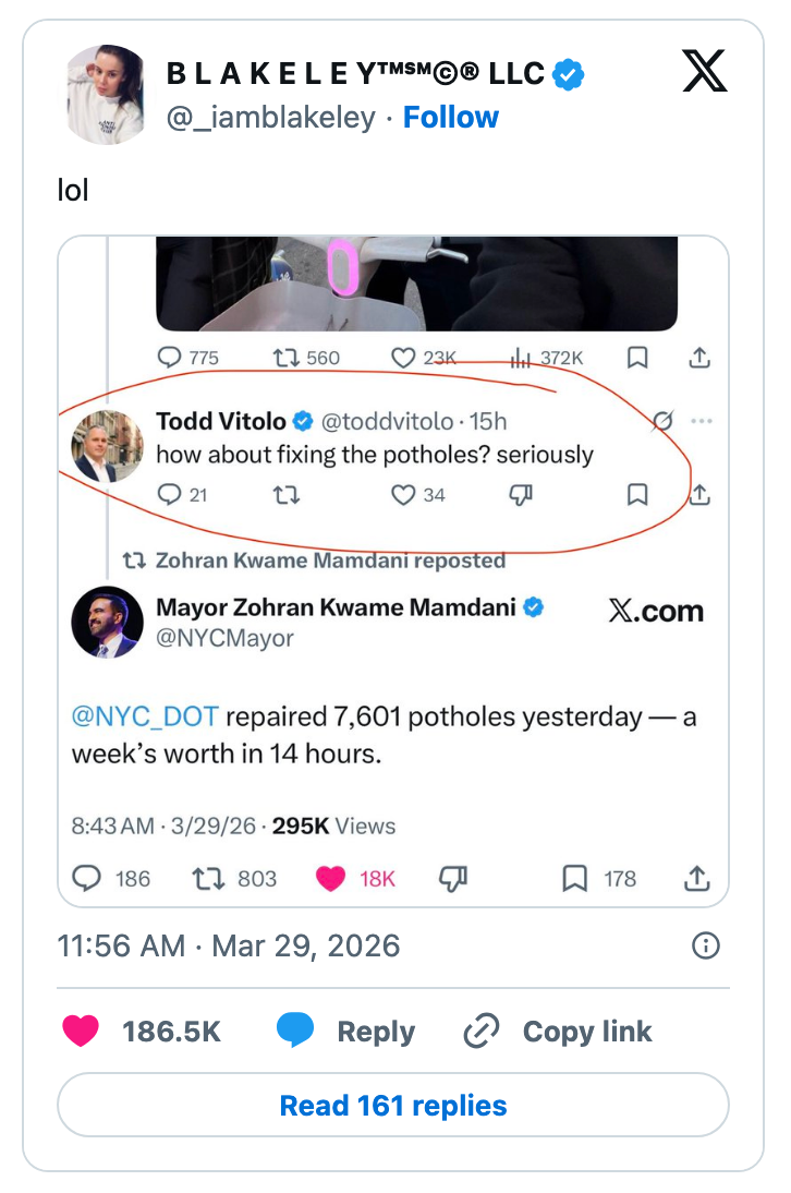 Skjermbilde av en tweet av Todd Vitolo som ber om å fikse jettegryter, med henvisning til en annen tweet om å reparere jettegryter på 14 timer