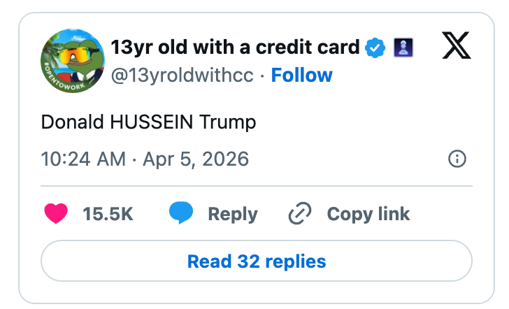 Innlegg på sosiale medier av 13 år gammel med et kredittkort heter spøkefullt 