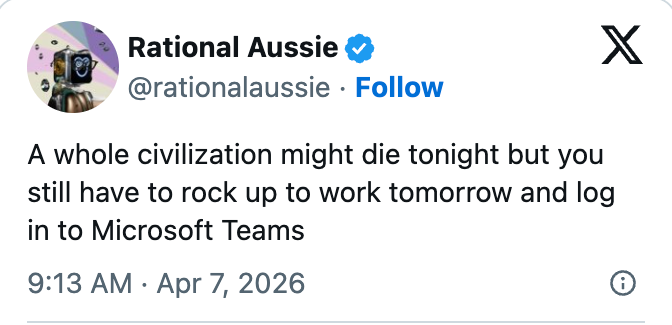 Tweet av Rational Aussie: 