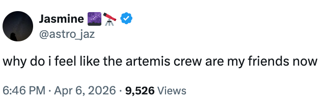 Tweet av Jasmine (@astro_jaz) og sa: 