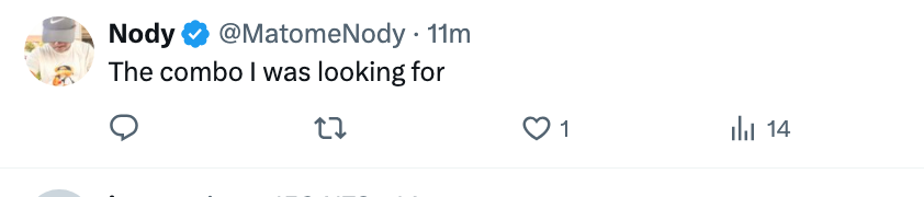 Tweet av bruker @MatomeNody lyder: 