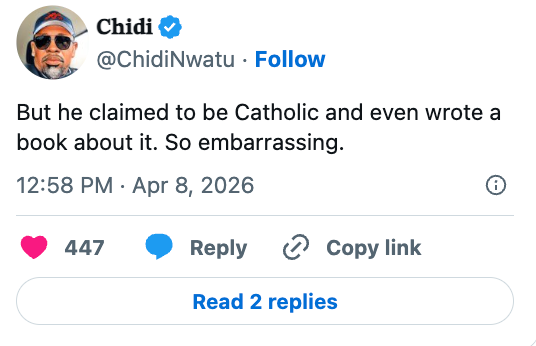 Tweet av Chidi: 