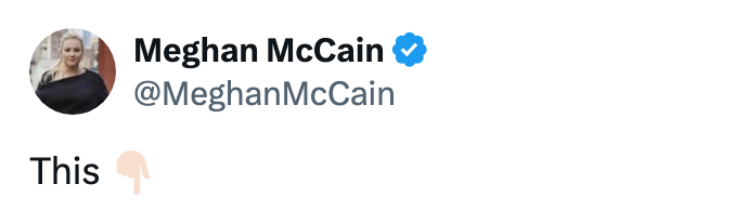 Tweet av Meghan McCain med teksten