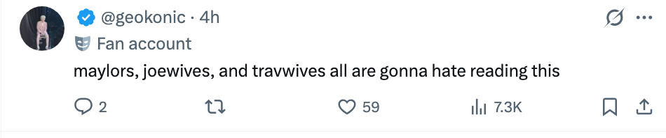 Tweet fra en fankonto: