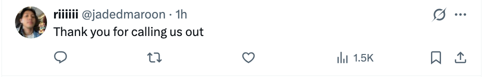 Tweet der du takker noen for å ringe dem ut