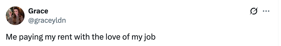 Tweet fra brukeren Grace: 