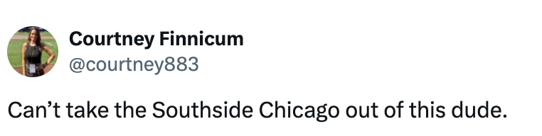 En tweet av Courtney Finnicum lyder: