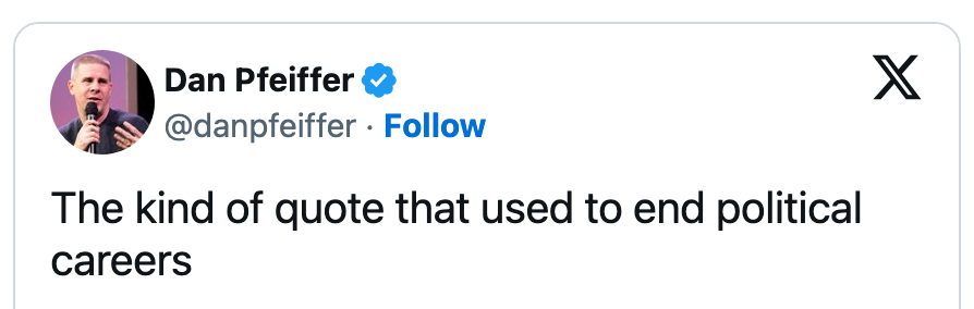 Tweet av Dan Pfeiffer: 
