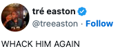 Profil som viser en tweet fra en bruker som sier