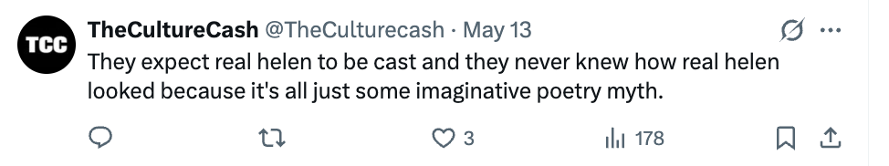 Tweet fra TheCultureCash: