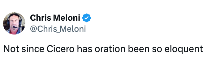 Tweet av Chris Meloni som sier: 