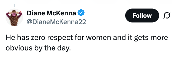 Tweet av Diane McKenna: