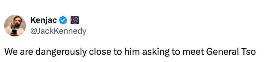 Tweet av Kenjac sier spøkefullt: 