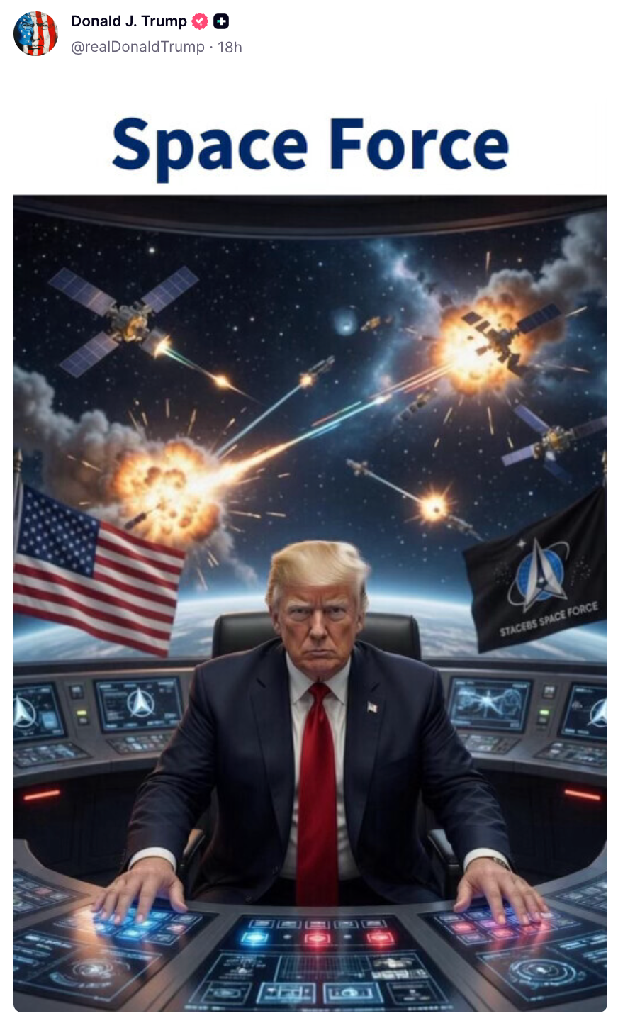 Futuristisk kunstverk av en mann i en cockpit med 
