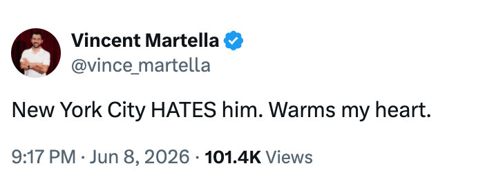 Tweet av Vincent Martella: 