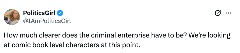 Tweet fra PoliticsGirl: