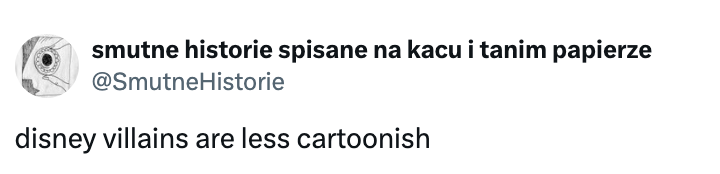 Tweet av @SmutneHistorie sier