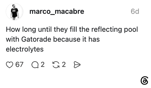 Sosiale medier-innlegg av marco_macabre med tekst: