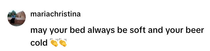 Kommentar som sier: