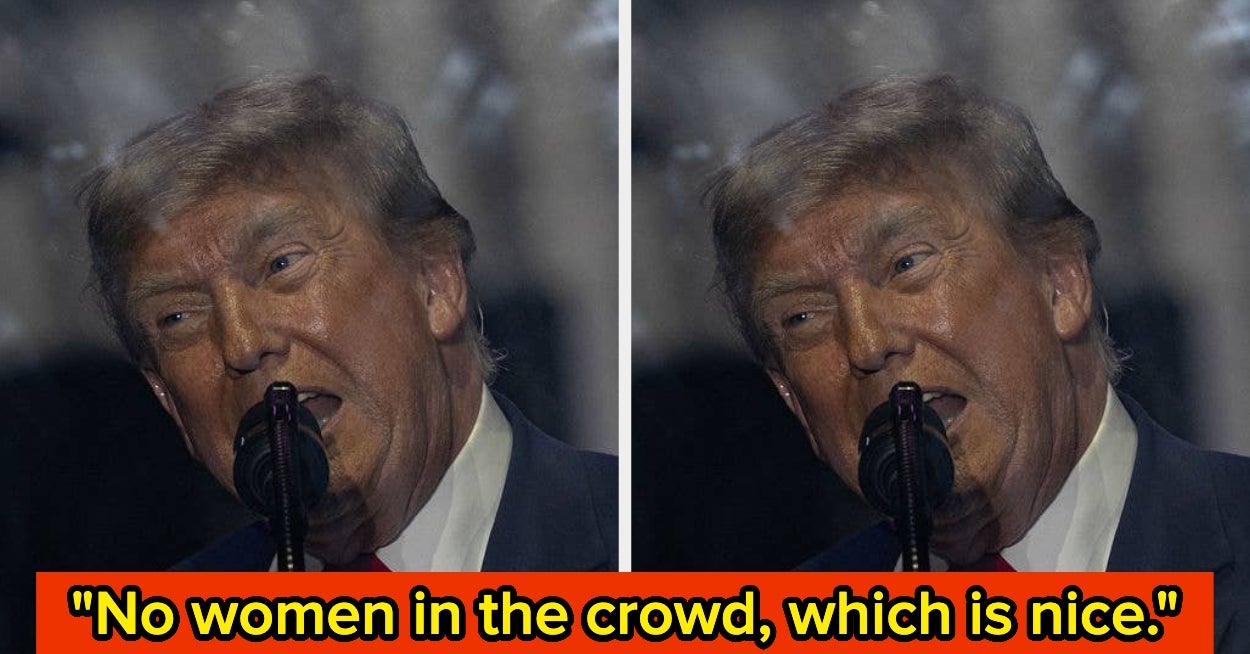 Trumps siste rally viste at han feiret at det ikke var kvinner i mengden, og dessverre for alle stoppet han ikke der