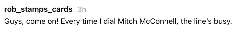 Sosiale medier tuller med å konsekvent ha en travel linje når du ringer Mitch McConnell
