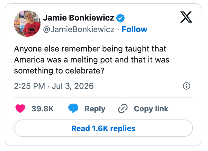 Tweet av Jamie Bonkiewicz: