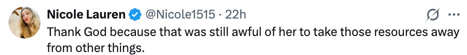 Tweet av Nicole Lauren: