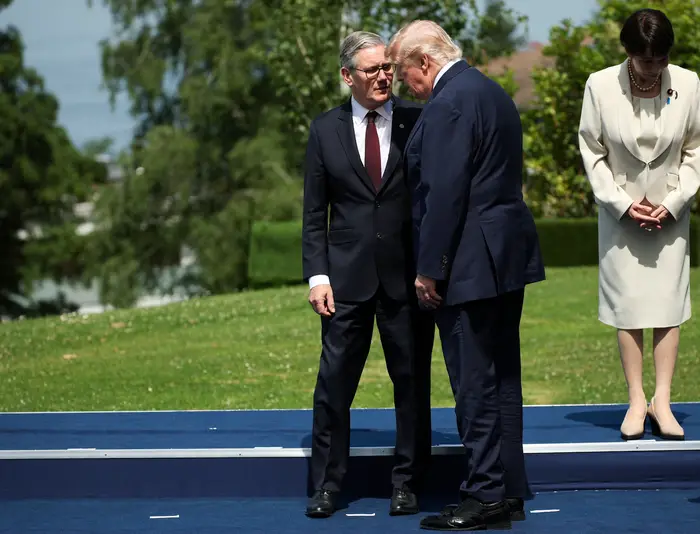 Donald Trump og Storbritannias statsminister Keir Starmer