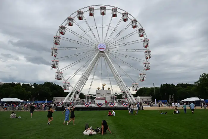Folk deltar på "Great American State Fair" på National Mall