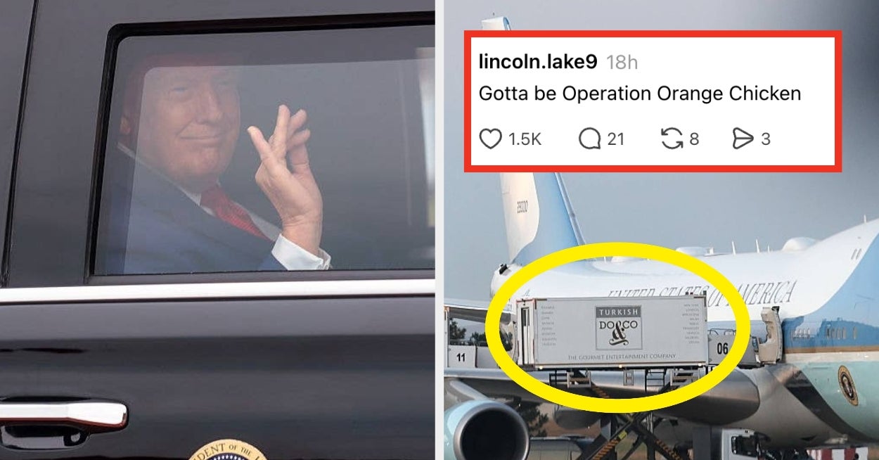 Trump ble trillet mellom fly i en cateringvogn, og memene er veldig, veldig morsomme