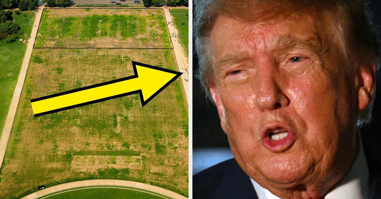 Du vil aldri gjette hvem Trump klandrer for gressskadet på samme sted han holdt sin store 4. juli-feiring