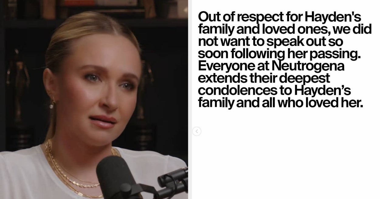 Etter å ha møtt tilbakeslag for å kutte bånd med Hayden Panettiere over hennes kommentarer om fødselsdepresjon, tok Neutrogena opp kontroversen i en ny uttalelse som sørget over hennes død